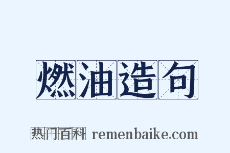 燃油造句是什么意思的图片